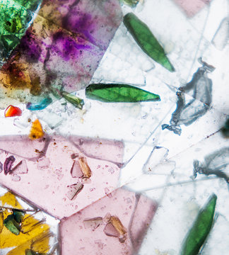 Macro catch of the inside of a kaleidoscope