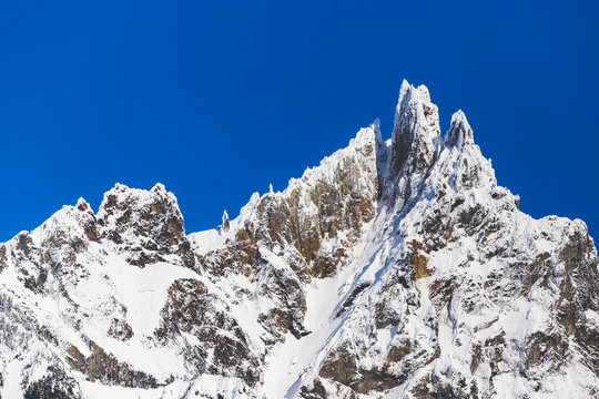 An intimidating peak in the Coast Mountains of British Columbia
