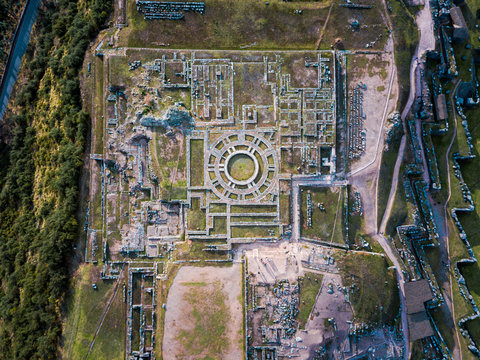 Sacsayhuaman archeological site from the air