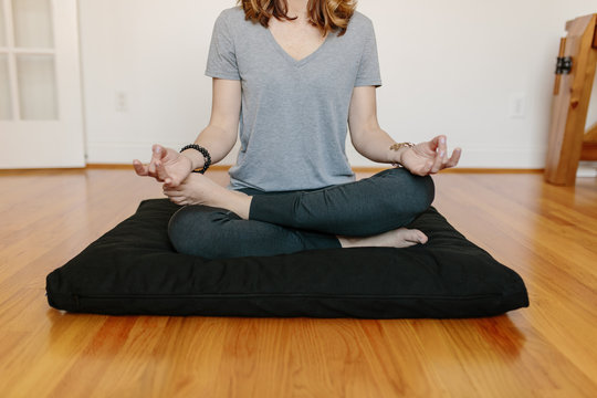 Beautiful woman meditating