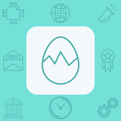 Obraz premium Broken egg vector icon sign symbol