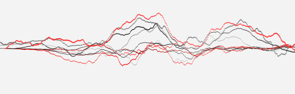 Heartbeat line. Cardiogram. Heart pulse. Dynamic light flow. 3d rendering. - Powered by Adobe