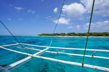 a boat on the sea
