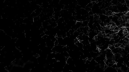 Big data visualization. Science background. Big data complex with compounds. Lines plexus