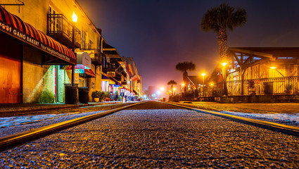 A lonely evening stroll.