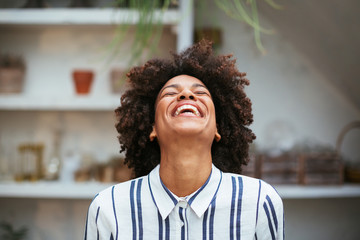 Happy businesswoman portrait.