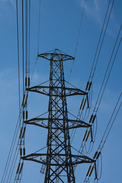 Poles and wires as part of the national energy grid