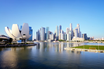 Singapore skyline at Marina Bay