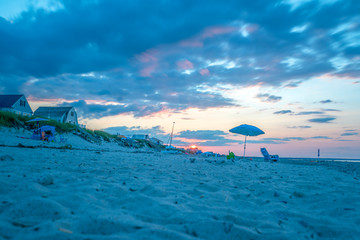 Fototapeta na wymiar Summer beach sunset scenes from Cape Cod
