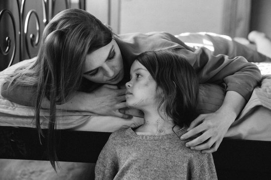 Weird little girl  and her mother