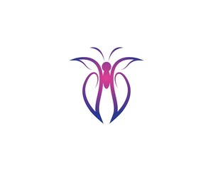 Naklejka premium Butterfly logo icon