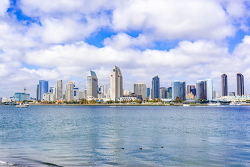 Panoramic view of the downtown San Diego skyline, California