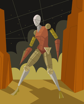 cubist surrealism doll man