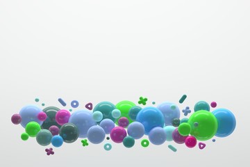 Composition with many spheres