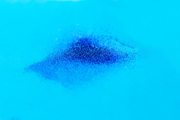 Fototapeta premium blue glitter shiny background in the cporner sunshine space for text