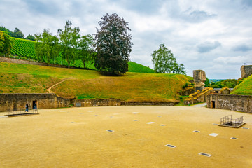 An old roman amphitheater in Trier, Germany