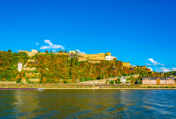 Ehrenbreitstein fortress in Koblenz, Germany