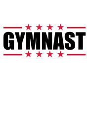gymnast sterne logo gymnastik turngerät hocker gymnastikgerät sport fitness sportlich trainieren spaß hobby verein turnhalle männer turnen turner
