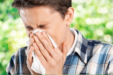Sneezing.