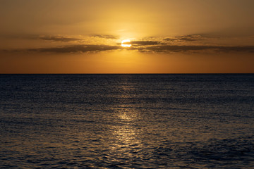 Fototapeta na wymiar Sundown on The Gulf of Mexico - from Sanibel Island, Florida