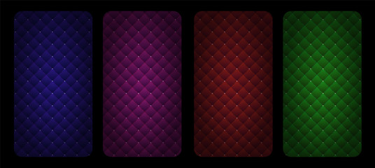 Diamond padded upholstery abstract seamless pattern background