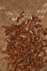 the processing of Imli or the tamarind for later use.
