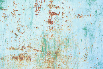 Fototapeta na wymiar Rusty metal texture with natural defects. Scratches, grungy, cracks, corrosion. Can be used as a background or poster for an inscription.