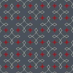 Seamless abstract retro geometric pattern. Blended rectangles and stars in vertical and horizontal layout.