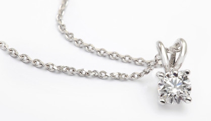 Obraz premium Diamond Necklace on White
