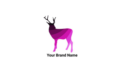 Deer Logo With Flat Style