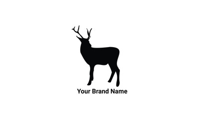 Deer Logo With Solid Style
