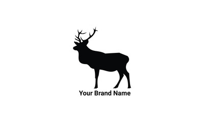 Deer Logo With Solid Style