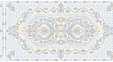 Seamless traditional indian textile fabric border © malkani