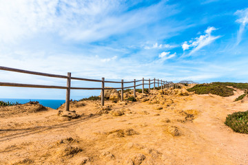 Fototapeta na wymiar Way to the most western point of Europe Cabo Da Roca, Portugal