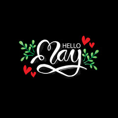 Hello may greeting card