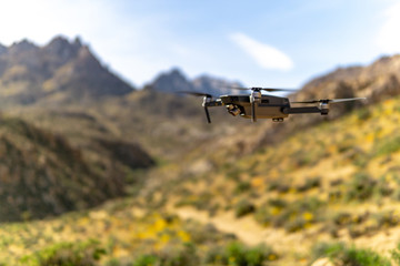 Fototapeta na wymiar Drone Filming in the Mountains