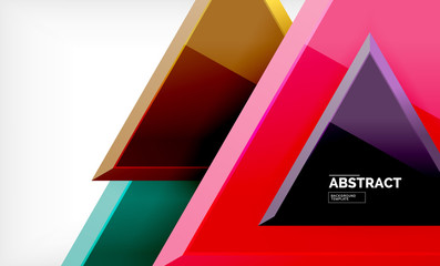 Triangular low poly background design, multicolored triangles