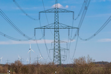 Windpark mit &Uuml;berlandleitung