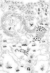 Chinese dragon white