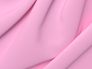 Beautiful Pink Satin Fabric for Drapery Abstract Background.