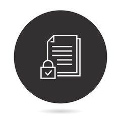 Data security - vector icon. Illustration isolated. Simple pictogram.