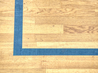Black lines with wooden planks