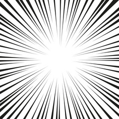 Obraz premium Graphic Explosion with Speed Lines. Comic Book Design Element. Vector Illustration