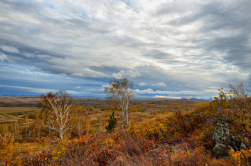 Tour in the autumn of the southern Urals. In nature reigns Golden autumn.
