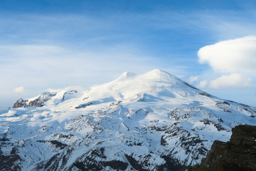 Fototapeta na wymiar Elbrus region, a mountain landscape in the Caucasus region, Elbrus