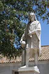 Fototapeta premium Monument to Christopher Columbus in the monastery of Santa Maria de Cuevas Seville