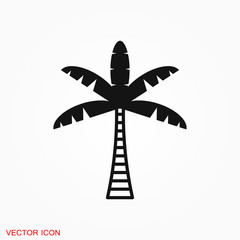 Fototapeta premium Coconut trees Icon vector sign symbol for design