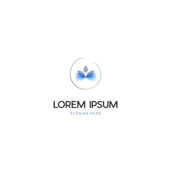 Drop Lotus flower logo. Vector design template of lotus icons, Lotus flower logo vector design