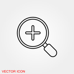 Obraz premium Zoom icon vector sign symbol for design