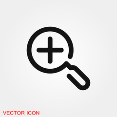 Zoom icon vector sign symbol for design